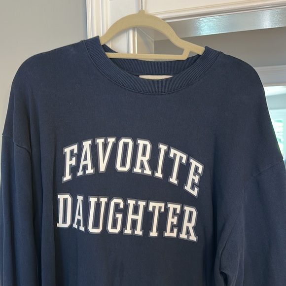 Favorite Daughter Blue Crew Neck Sweatshirt - Picture 7 of 9